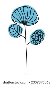 Árbol de dibujos aislados en un fondo blanco. Un estilo sencillo y moderno. Plantas, bosque, ilustración plana vectorial. verano, árboles primaverales.