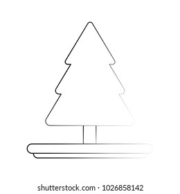 cartoon tree pine draw