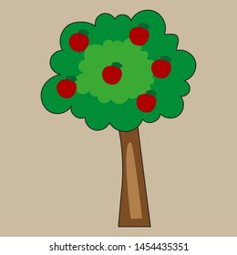 Apple Tree Apple On Ground Stock Vector (Royalty Free) 1582509523 ...