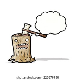 cartoon tree stump