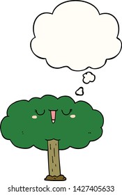 Cartoon-Baum mit Denkblase