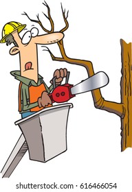 cartoon tree trimmer