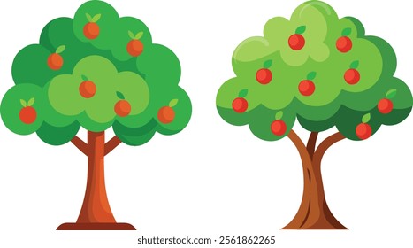 cartoon tree vector design with white background