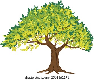 cartoon tree vector design with white background
