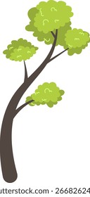 Cartoon Tree Vector Flat Illustration