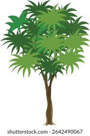 Ilustración vectorial de Árboles de Dibujos Animados para Proyectos de Animación e Infantiles

