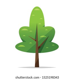 Cartoon tree vector isolated illustration