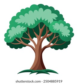 Cartoon Tree Vector Style Illustration