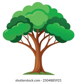 Cartoon Tree Vector Style Illustration