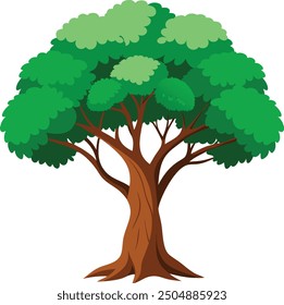 Cartoon Tree Vector Style Illustration