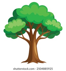 Cartoon Tree Vector Style Illustration
