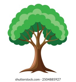 Cartoon Tree Vector Style Illustration