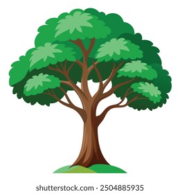 Cartoon Tree Vector Style Illustration