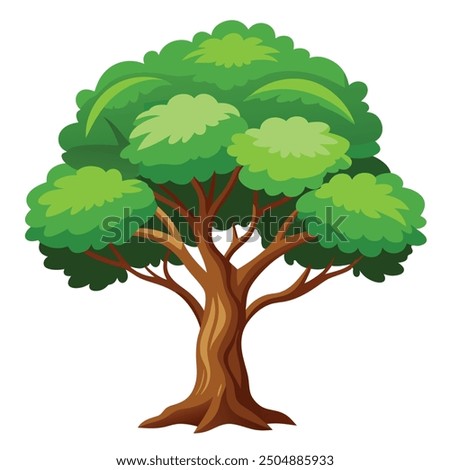 Cartoon Tree Vector Style Illustration