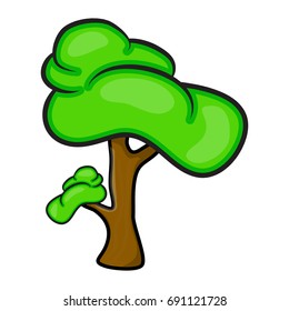 cartoon tree vector symbol icon design. Beautiful illustration isolated on white background