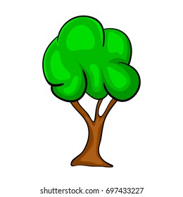 cartoon tree vector symbol icon design. Beautiful illustration isolated on white background