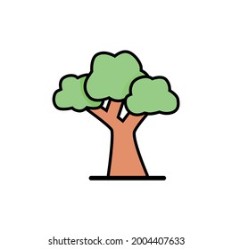 Cartoon Tree Wallpaper Background Png Vector,suitable For Website Icon, Etc