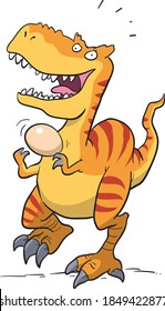 Cartoon trex dinosaur illustration vector