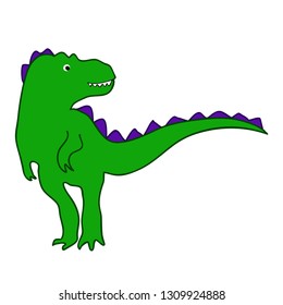 Cartoon T-Rex dinosaur vector isolated