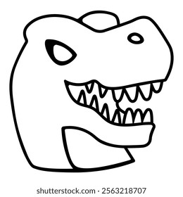 Cartoon T-Rex head. Vector design on a white background.