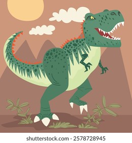 cartoon T-Rex vector illustration graphic design