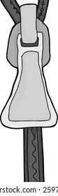 Cartoon triangular zipper over isolated white background