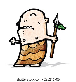 cartoon tribal man