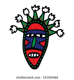 Cartoon tribal mask