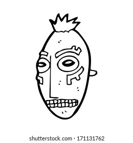 cartoon tribal mask