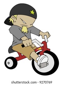 cartoon tricycle