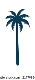 Cartoon tropical palm. Vector illustration