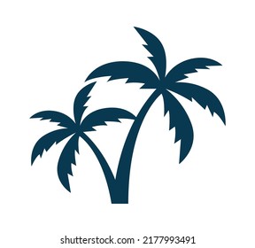 Caricatura de palmas tropicales. Ilustración del vector