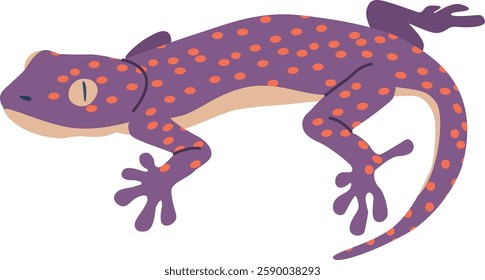 Cartoon tropical varan vector illustration