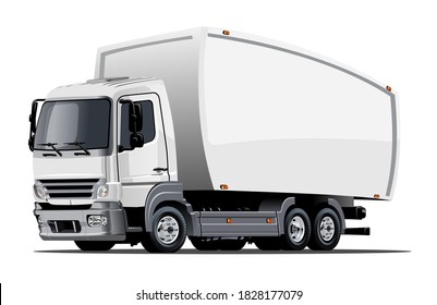 cartoon freight truck