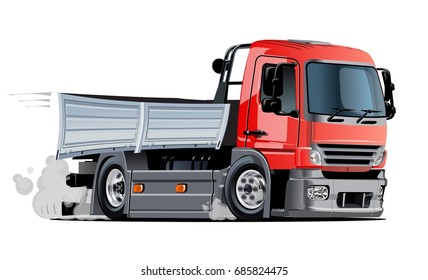 Cartoon truck. Available EPS-10 vector format separated by groups and layers with transparency effects for one-click repaint