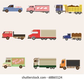 cartoon truck icon