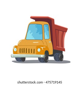 Cartoon Truck isolated on white background. Vector illustration