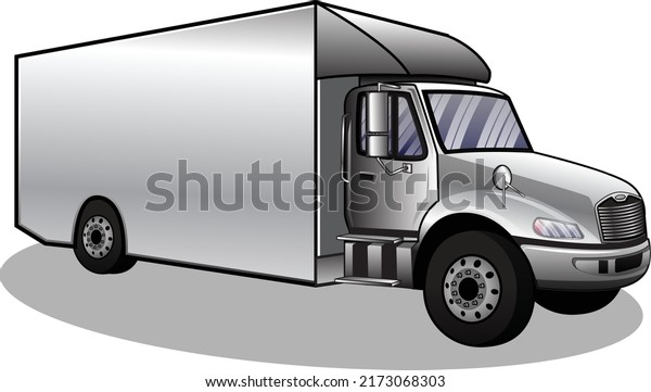 Cartoon\
truck isolated on white background. Available EPS-10 vector format\
separated by groups and layers for easy\
edit