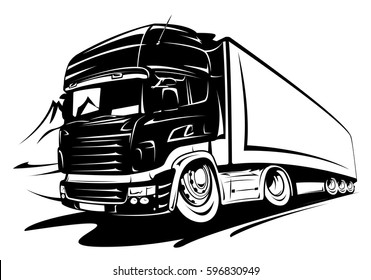 Cartoon-LKW-Anhänger