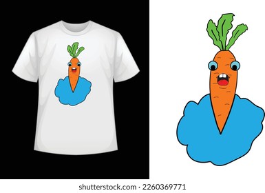 Cartoon T-shirt Designs Template, Colors can be easily changed on a dark T-shirt or a white T-shirt