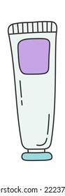 Cartoon tube Beauty Cosmetics icon. Vector illustration