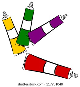 Cartoon tubes of paint. eps10