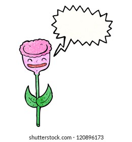 cartoon tulip flower singing