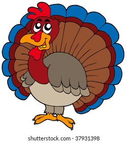 Turkey Colored Turkey Cartoon Turkey Stock Vector (Royalty Free) 1679853919