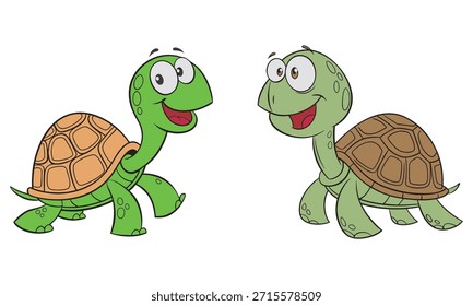 desenho animado tartaruga arte e ilustrador eps 10 isolado