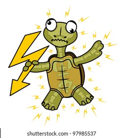 Cartoon turtle and electricity
