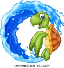 Cartoon turtle mascot