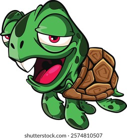 Cartoon turtle playful expression for kid 