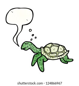 cartoon turtle with speech bubble