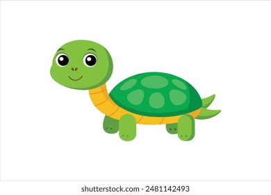 cartoon turtle vector image illustration